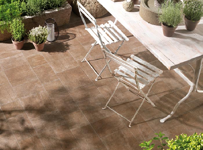 Ambientazione Piastrella NEW COUNTRY - PATIO (ABK CERAMICHE)